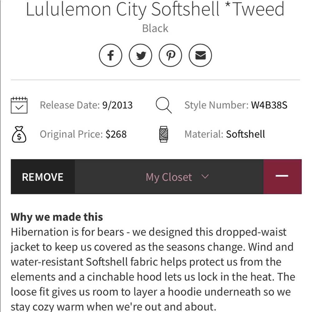 Lululemon city softshell tweed black 6 - Picture 15 of 16